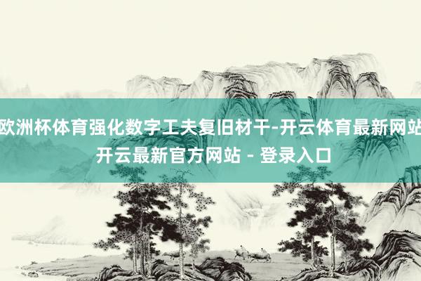 欧洲杯体育强化数字工夫复旧材干-开云体育最新网站 开云最新官方网站 - 登录入口