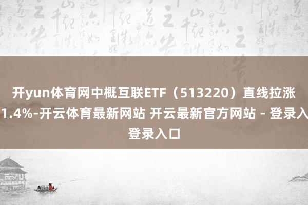 开yun体育网中概互联ETF（513220）直线拉涨超1.4%-开云体育最新网站 开云最新官方网站 - 登录入口