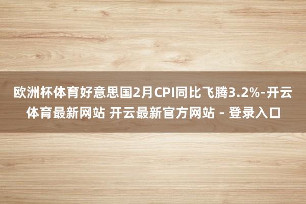 欧洲杯体育好意思国2月CPI同比飞腾3.2%-开云体育最新网站 开云最新官方网站 - 登录入口