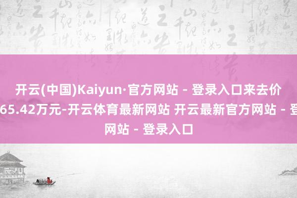 开云(中国)Kaiyun·官方网站 - 登录入口来去价钱为4165.42万元-开云体育最新网站 开云最新官方网站 - 登录入口
