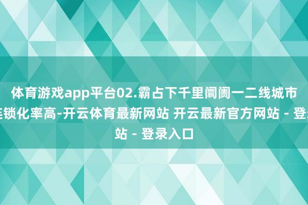 体育游戏app平台02.霸占下千里阛阓一二线城市旅店连锁化率高-开云体育最新网站 开云最新官方网站 - 登录入口